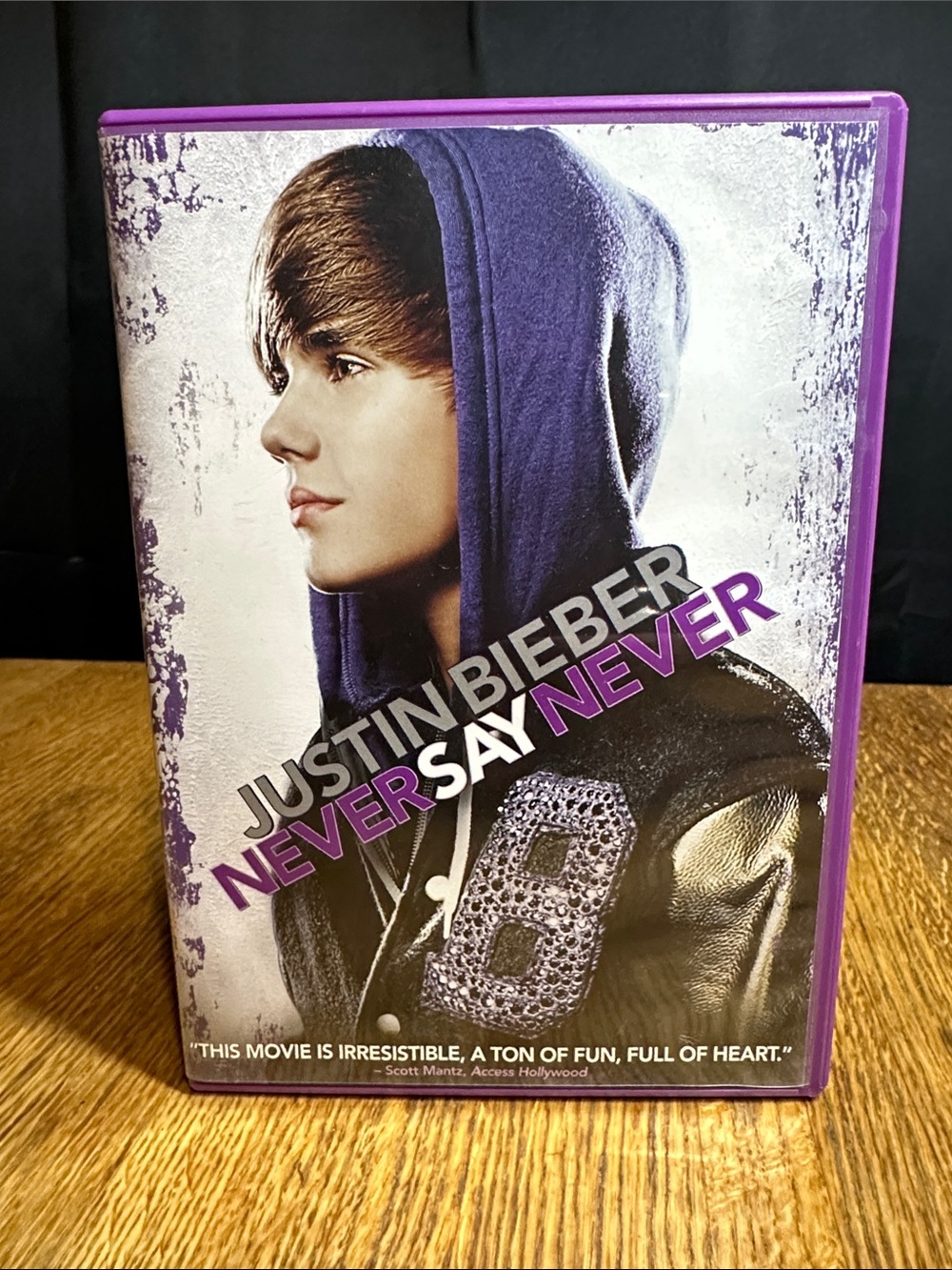 Justin Bieber Never Say Never DVD - Purple Accent Case